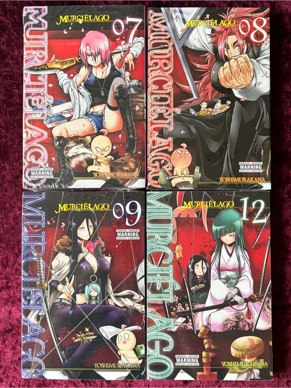 Murciélago Volumes 7, 8, 9, 12 Manga